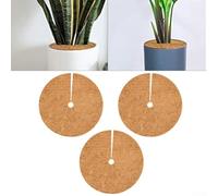 Coconut Mulch Rings to Plants Natural Coir Mats for Maintaining Soil Health and Weeds 3 Pack (45CM)