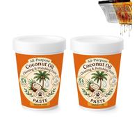 Coconut Oil Cleaning Paste - Multi-Purpose Polish & Care Cream,Natural Decontamination Cream,All-Purpose Cleaner Removes Stains on Microwave,Oven & Stove Top (2PCS)