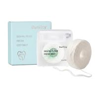 Coconut Oil Dental Floss for Wide Spaces Implants, Bridges, and Braces, Mint, Waxed,Expands