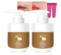 Coconut Oil Facial Hair Removal Cream, 100g Plant Extract Coconut Oil Gentle Body Hair Remover Cream for Women Upper Lip and Chin, Painless and Non-sticky, Soothing Skin (2)