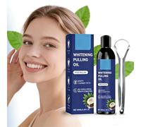 Coconut Oil for Teeth Pulling,Oil Pulling,100ml Coconut Oil Pulling Mouthwash for Teeth Whitening & Fresh Breath,Natural Formula,with Tongue Scraper Included