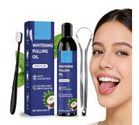 Coconut Oil for Teeth Pulling,Oil Pulling,Coconut Oil Pulling Mouthwash for Teeth Whitening & Fresh Breath,Natural Formula,100ml with Tongue Scraper Included and Toothbrush