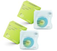 Coconut-Oil Infused Woven Dental Floss,Vegan and Cruelty-Free,Coconut 6 Month Supply (33 Yds x 2 Units) (Mint)