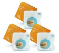 Coconut-Oil Infused Woven Dental Floss,Vegan and Cruelty-Free,Mint 6 Month Supply(33 Yds x 3 Units) (Orange)