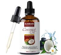 Coconut Oil - Premium Quality 100% Pure and Certified Organic Fractionated Coconut Oil (Not Greasy) Vegan, Cruelty Free. Ideal as Moisturizing Skin, Hair and Face. Sun Protection, After Shave - 100ml