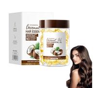 Coconut Oil Repair Hair Oil Capsules, Luxury Hair Treatment in Capsule Shape Shine Miracle Oil Intensive Care Against Split Ends & Hair Breakage, Shine & Elasticity, Overnight Repair Hair Oil for Dry