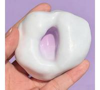 Coconut Oil Stress Ball, Fidget Squishy Toys, Portable Squeeze Vacuum Stress Shapeable Ball Toys, Sand Glutinous Crunchy Stress Ball Office Home Anxiety Relief, Kneadable Toy for Adult Kids (Purple)