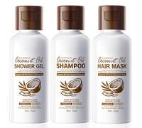 coconut oil Travel Size Shampoo and Conditioner, Mini Shampoo and Conditioner set, Travel shampoo and conditioner, coconut Bath & Hair Care Set Women Beauty Sets