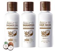 Coconut Oil Travel Size Toiletries,Coconut Bath & Hair Care Set,Travel Shampoo and Conditioner,Min/i Shampoo and Conditioner Se/t,Moisturising Shampo/o and Conditione/r Se/t for Women & Men