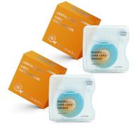 Coconut Oil Woven Floss, Expanding Microfibre, Orange, Vegan, Cruelty-Free