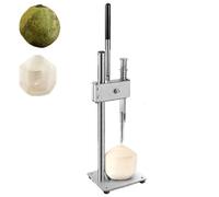 Coconut Opener Machine, Manual Vertical Opening Machine with Adjustable Height, Pressure Rod & Stainless Steel Anti-Slip Base, Coconut Opener Tool Set for Home Fruit Shop Restaurant B