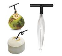 Coconut Opener Stainless Steel Coconut Opener Tool,3.1 * 6.4" Non-Slip Handle Coconut Tool for Easy Use, Young Fresh Green Coconut Opener Tool Coconut Punch Tool for Home and Outdoor Use
