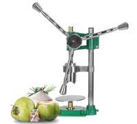 Coconut Opener Tool, Stainless Steel Vertical Hand Press Drill with Adjustable Hole Position for Home and Commercial Use