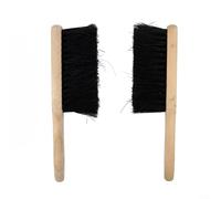 Coconut Palm Bristle Brushes with Sturdy Wooden Handles Tools for Fireplace Care, Set of Two