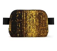 Coconut Palm Tree Sandy Beach Fanny Pack Crossbody Waist Bag Pack Waterproof Mini Belt Bag Bum Hip Bag for Men Women, Gold Sequin Sparkle, One Size