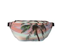 Coconut Palm Tree Sandy Beach Printed Running Waist Bag for Men Women Belt Bag Fanny Packs Chest Bags Travel Hiking Daypack
