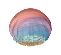 Coconut Palm Tree Sandy Beach Shower Cap For Men Cap Women Reusable Waterproof Long Thick Hair Care Hair Short Kids Bath