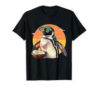 Coconut Penguin Bird Sunset Nature Wildlife Coconut Lover T-Shirt