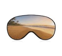 Coconut Shadow Gold Sands Sleep Mask Block Light Eye Sleep Shade Cover Comfortable Lightweight Sleeping Blindfold Soft Breathable Night Eye Cover Adjustable Band Eye Mask for Men Women
