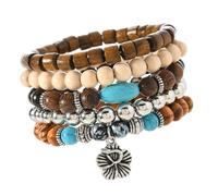 Coconut Shell Beaded With Turquoise Detail Fashion Jewelry Wrist Accessories Handmade Gift Beaded