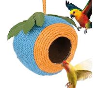 Coconut Shell Bird Nest House | Parrot Coconut Shell House for Parakeets - Portable Hamster Hanging House, Natural Coconut Parakeet Breeding Cave for Parrots, Parakeets, Sparrows, Lambo