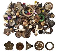 Coconut Shell Buttons for Sewing Crafting, 300~400 PCS