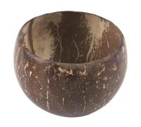 Coconut Shell Candle Holder Small Round Bowl for Fruit Dried Fruit Serving Natural Handmade Kitchen Home Decor Tabletop Accessory (Polished)