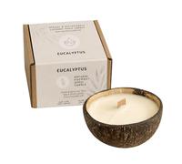 Coconut Shell Candle with Essential Oil, Eucalyptus