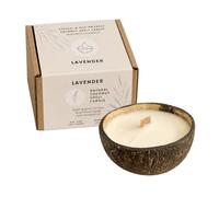 Coconut Shell Candle with Essential Oil, Lavender