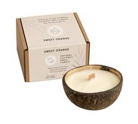 Coconut Shell Candle with Essential Oil, Sweet Orange