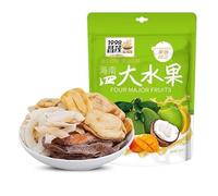Coconut slice mango banana and jackfruit 4 flavor mixed, Hainan specialty assorted dried fruit chips 238g, tropical fruit snack gift package, nutritious preserved, Dim sum, leisure snack (2 bags)