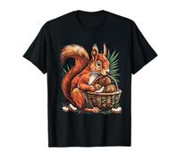 Coconut Squirrel Animal Print Nature Motif Coconut Lover T-Shirt