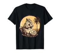 Coconut Squirrel Drawing Coconut Tree Nature Squirrel Lover T-Shirt