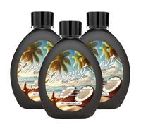 Coconut Tanning Lotion, Dark Tanning Accelerator Lotion, Bronzer Tanning Lotion Sunbed, For Indoor Tanning Beds and Outdoor Sun Tan, Safe for Face,Body and TattoosWith Coconut Oil (3PCS)