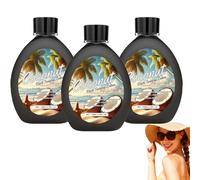 Coconut Tanning Lotion, Dark Tanning Accelerator Lotion, Bronzing Tanning Coconut Lotion Sunbed, Safe For Face & Body, Hydrating & Long-Lasting Tan Indoor & Outdoor For All Skin Types (3PC)