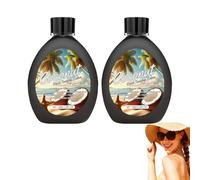 Coconut Tanning Lotion, Dark Tanning Accelerator Lotion, Bronzing Tanning Coconut Lotion Sunbed, Safe For Face & Body, Hydrating & Long-Lasting Tan Indoor & Outdoor For All Skin Types (2PC)
