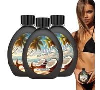 Coconut Tanning Lotion, Sunbed Cream, Tanning Accelerator Lotion, Sunbed Tanning Accelerator, Long Lasting, Hydrating Formula with Coconut Oils, for Face, Body (3PC)