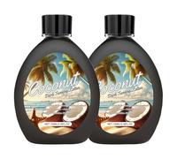 Coconut Tanning Lotion, Sunbed Lotion, Tanning Oil, for Indoor Tanning Beds and Outdoor Sun Tan, with Coconut Oil, Natural Formula, Long-Lasting Hydration, for Face, Body (2PC)