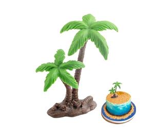 Coconut Tree Model - Miniature Tropical Tree | Coconut Tree Model - Detailed Trunk Leaves Texture, Natural Replica Jungle Outdoor, Display Table for Home