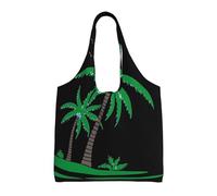 Coconut Tree Print Canvas Tote Bags for Women Reusable Grocery Bag Large Gym Canvas Cloth Pouchportable Shopping Handbag