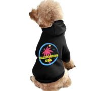 Coconut Tree, Sunset,California, USA Winter Dog Hoodie Sweatshirts Warm Dog Clothes for Small Dogs Chihuahua Coat Clothing Puppy Cat Custume XS