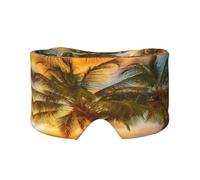 Coconut Tree Under Sunset Print Print Soft Eye and Ear Muffs for Adults Sleeping Protection Cover for Travel Nap Relief