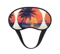 Coconut Trees at Sunset Sleep Mask Soft Eye MaskBlindfold Eyeshade Smooth Comfortable Eye Cover with
