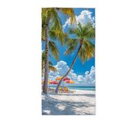 Coconut Trees Beach towel, Beach Towel for Adults 80x160cm, Microfibre Bath Towels Compact Lightweight, Travel Towels Quick Dry Sand Free, Beaches Essentials Accessories Vacation, Gifts for Men -5578