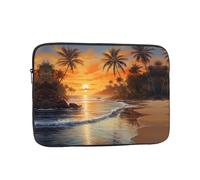 Coconut trees by the lake Printing 12 inch Laptop Case Essential Accessory for Commuting and Office Use