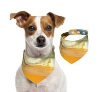 Coconut Trees by The Sea Dog Bandana for Small Medium Large Dogs, Cat Dogs Kerchief Triangle Bibs Scarf for Girl Or Boy