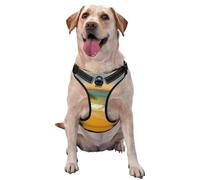 Coconut Trees by The sea Dog Harness - Equipped with pet Leash Reflective Straps and Quick Release Buckles - Suitable for All Types of Dogs