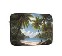 Coconut trees by the sea Printing 17 inch Laptop Case Essential Accessory for Commuting and Office Use
