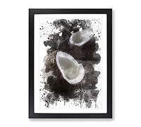 Coconut V3 Modern Framed Print | A2 Black Framed Wall Art | Ready to Hang | Modern Nature Picture | Living Room Bedroom Lounge Office