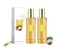 Coconut Vanilla Body Spray for Women, Vanilla Body Spray, Long-Lasting Perfumes Mist with Light Fragrance for Skin and Hair Care, Refreshing, Fruity, Natural Moisturizing Body Splash (100ml, 2PC)